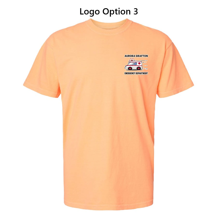 Aurora Garment Dyed Heavyweight Tee (Neon Cantaloupe)