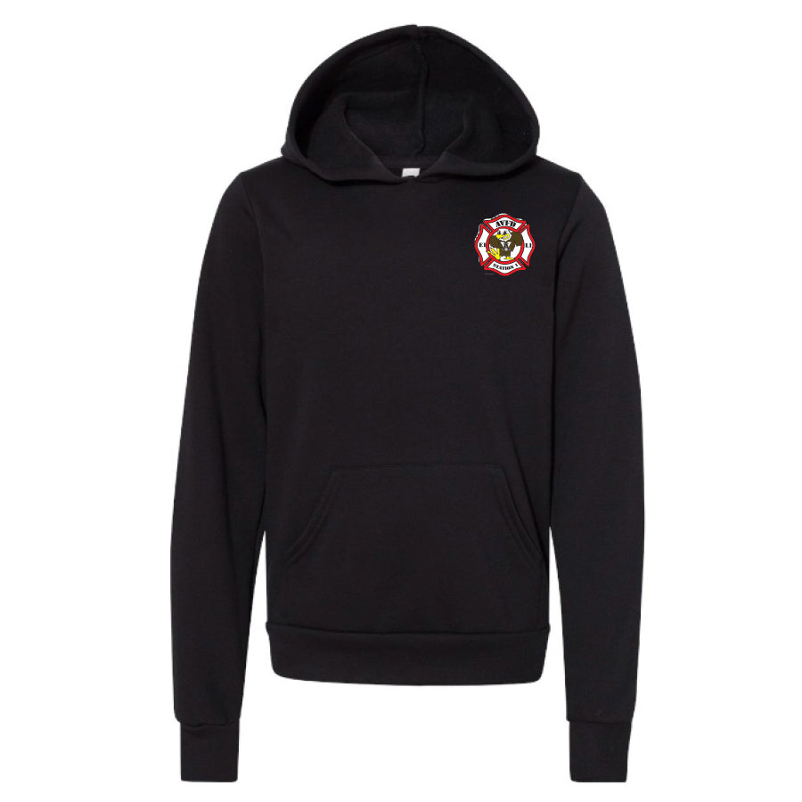 APPLE VALLEY FIRE DEPT - STATION 1 - YOUTH SPONGE FLEECE HOODIE