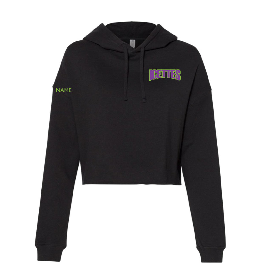 ICETTES - Ladies Light Cropped Hooded Sweatshirt