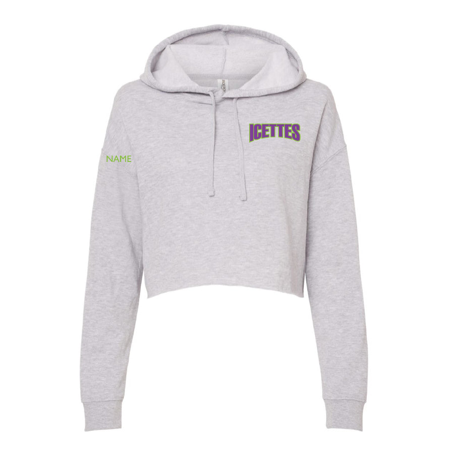 ICETTES - Ladies Light Cropped Hooded Sweatshirt