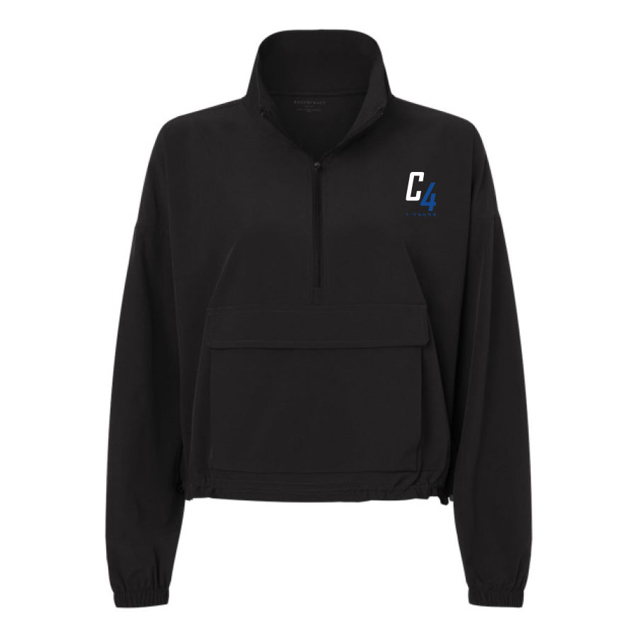 C4 FITNESS - WOMENS STRETCH WOVEN QTR ZIP