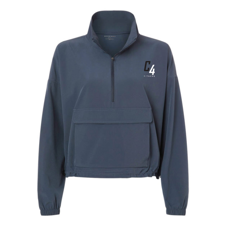 C4 FITNESS - WOMENS STRETCH WOVEN QTR ZIP