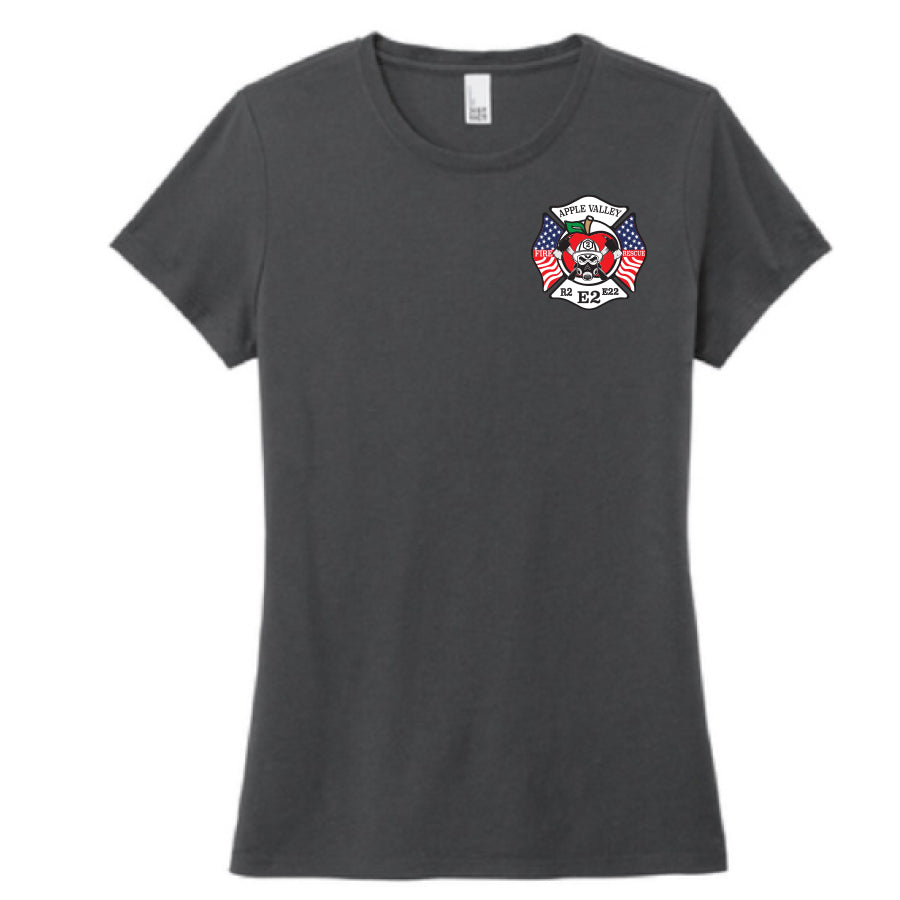 APPLE VALLEY FIRE DEPT - STATION 2 - WOMENS PERFECT TRI TEE
