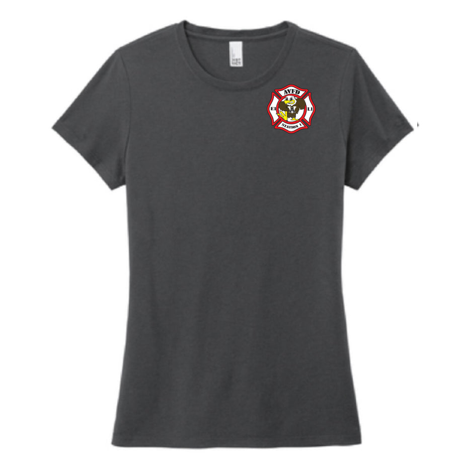 APPLE VALLEY FIRE DEPT - STATION 1 - WOMENS PERFECT TRI TEE