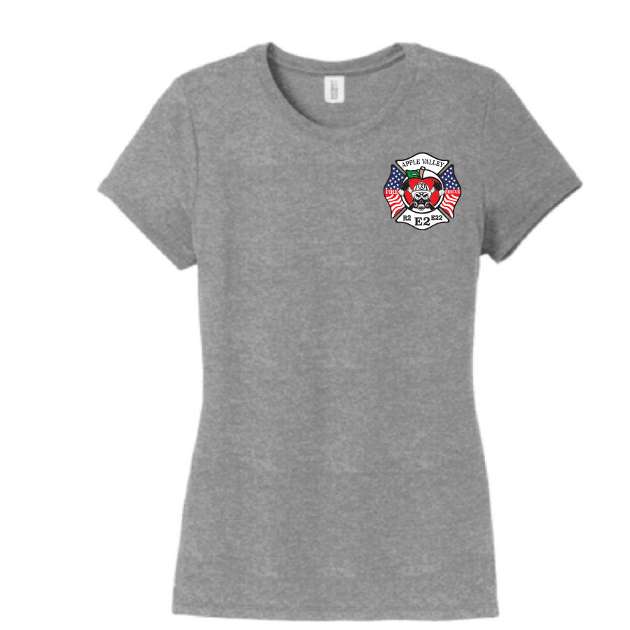 APPLE VALLEY FIRE DEPT - STATION 2 - WOMENS PERFECT TRI TEE