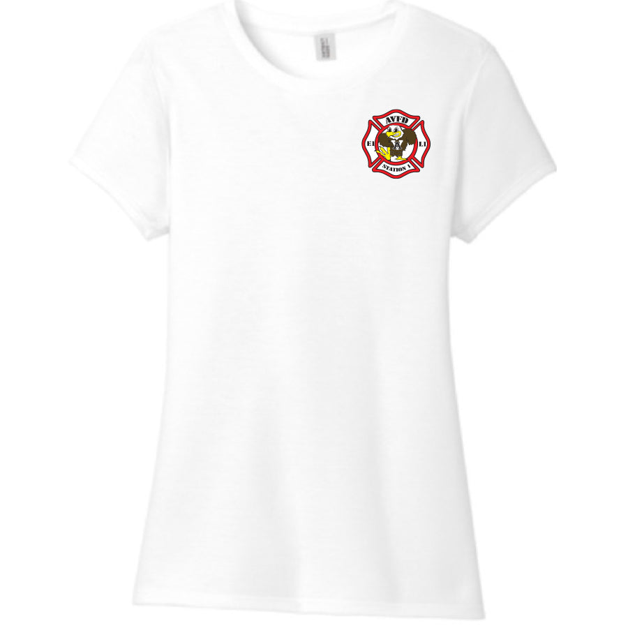 APPLE VALLEY FIRE DEPT - STATION 1 - WOMENS PERFECT TRI TEE