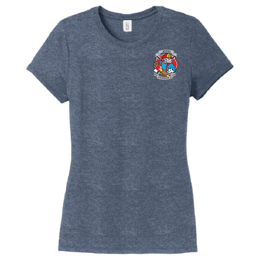 APPLE VALLEY FIRE DEPT - STATION 3 - WOMENS PERFECT TRI TEE