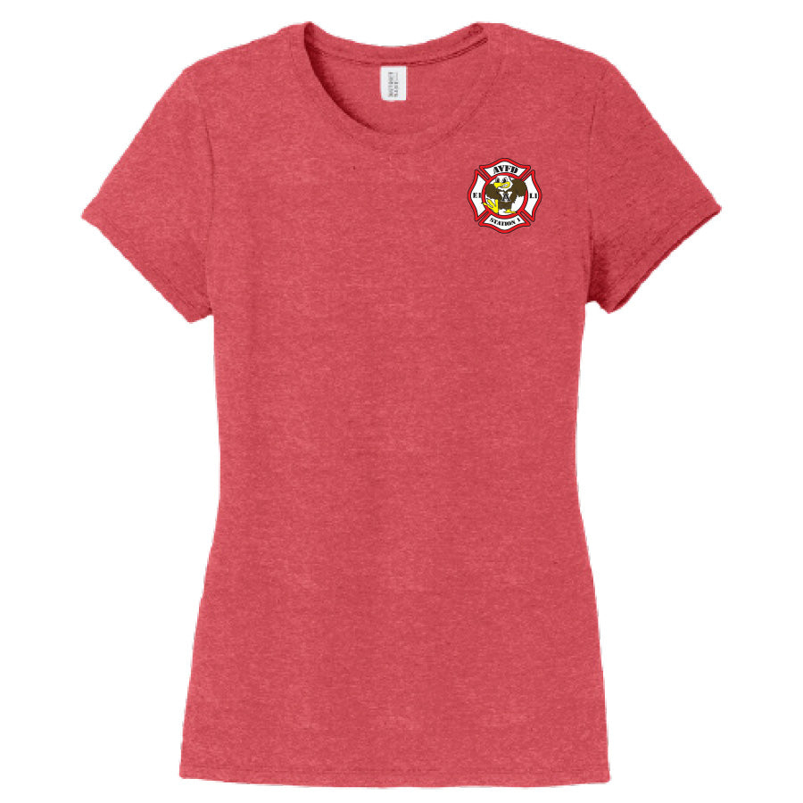 APPLE VALLEY FIRE DEPT - STATION 1 - WOMENS PERFECT TRI TEE
