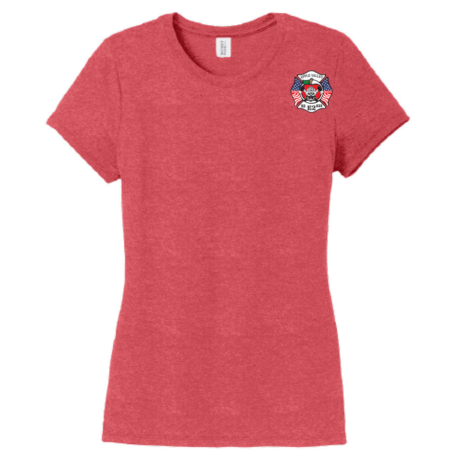 APPLE VALLEY FIRE DEPT - STATION 2 - WOMENS PERFECT TRI TEE