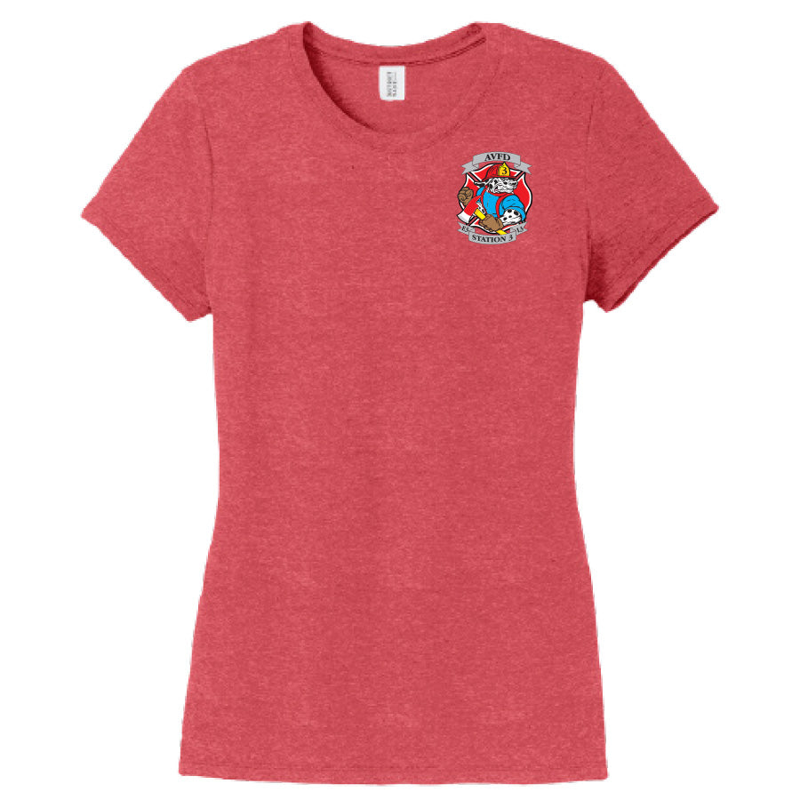 APPLE VALLEY FIRE DEPT - STATION 3 - WOMENS PERFECT TRI TEE