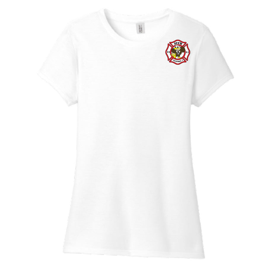 APPLE VALLEY FIRE DEPT - STATION 1 - WOMENS PERFECT TRI TEE