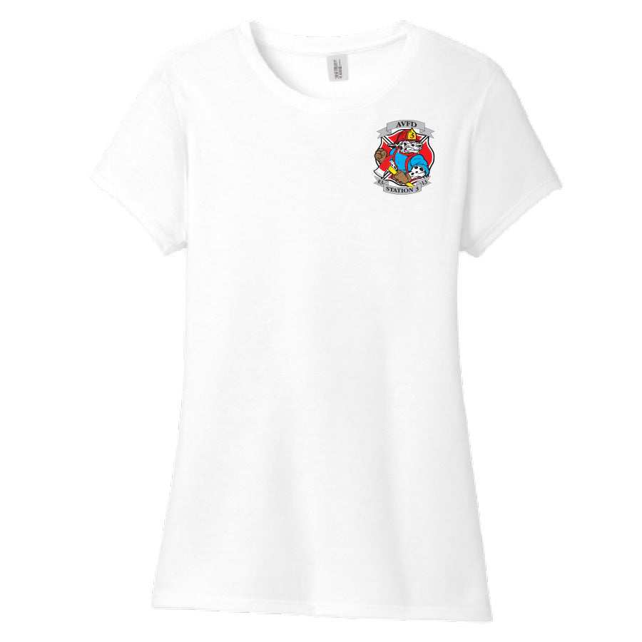 APPLE VALLEY FIRE DEPT - STATION 3 - WOMENS PERFECT TRI TEE