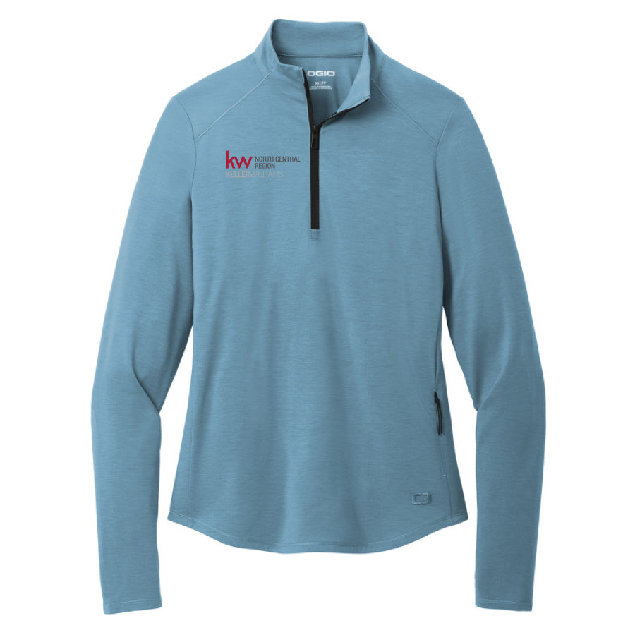 KW North Central Women's OGIO Motion 1/4 Zip - Blue Mist