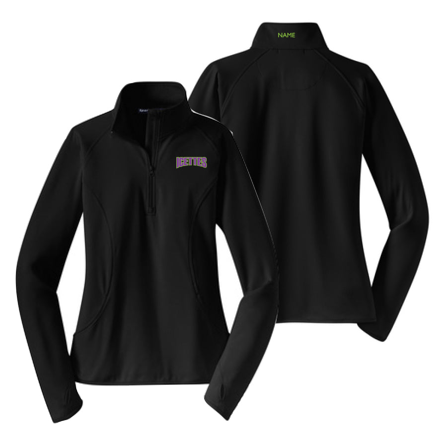 ICETTES - SKATER - LADIES STRETCH 1/2-ZIP PULLOVER