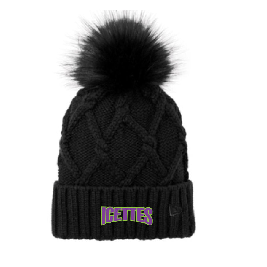 ICETTES - FAUX FUR POM BEANIE