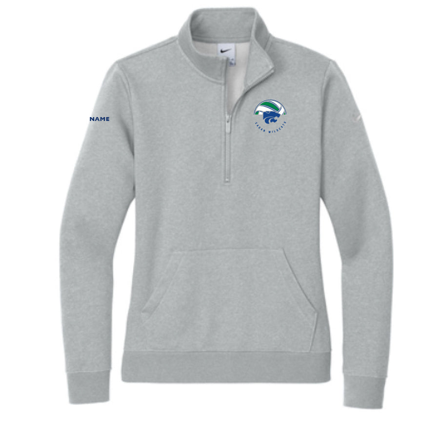 EAGAN VOLLEYBALL FANWEAR - LADIES CLUB FLEECE SWOOSH 1/2 ZIP (OPTION 1)