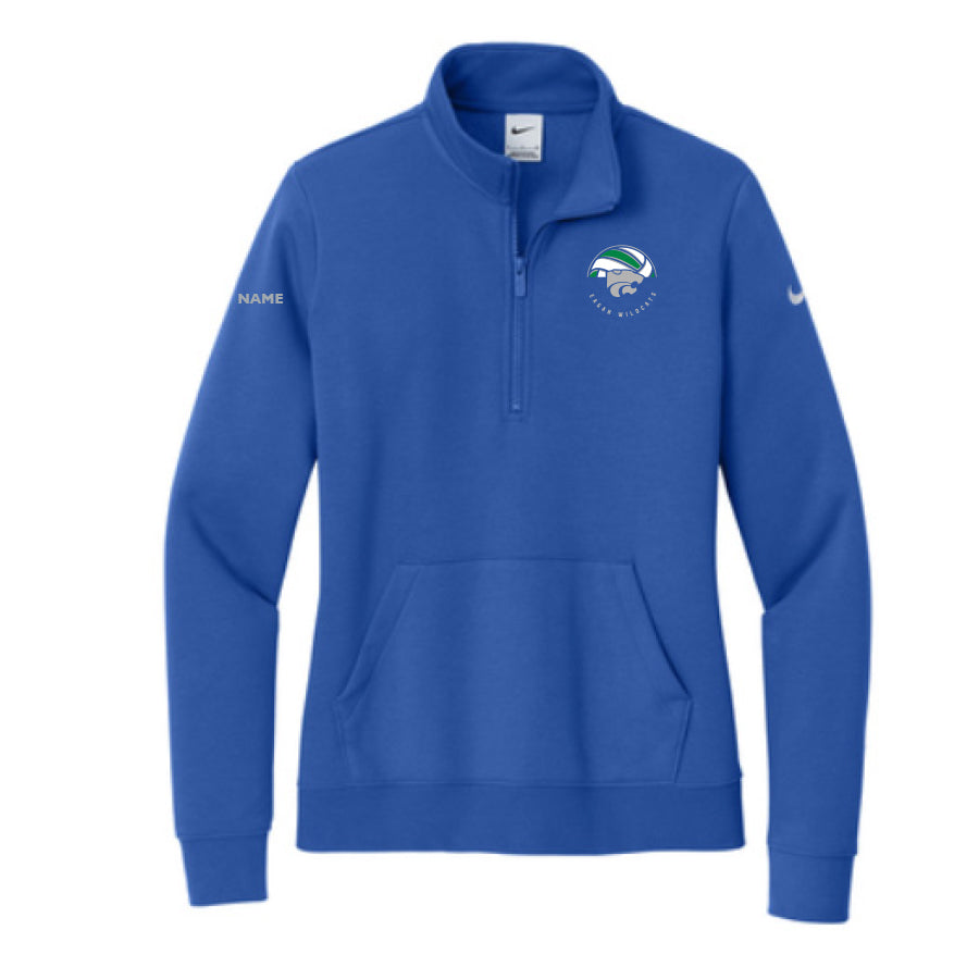 EGAN VOLLEYBALL FANWEAR - LADIES CLUB FLEECE SWOOSH 1/2 ZIP (OPTION 1)