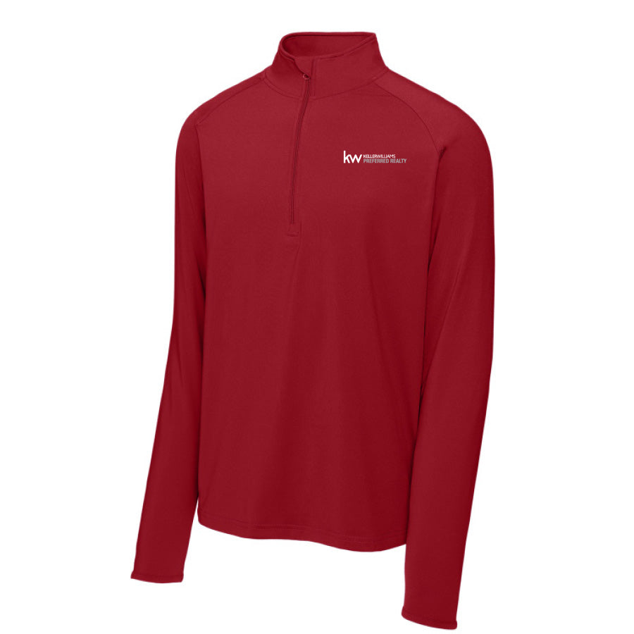 KWPR Men's Sport-Tek Sport-Wick 1/4-Zip Pullover - Deep Red