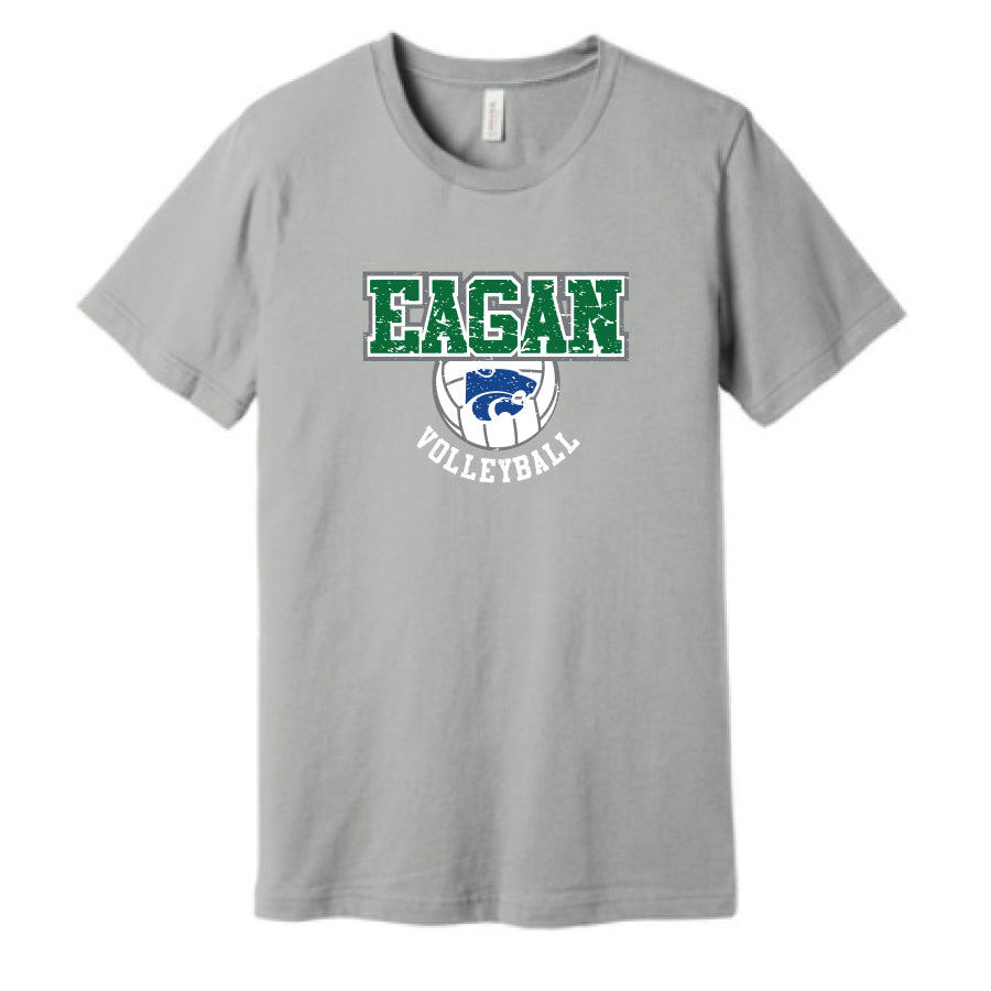 EAGAN VOLLEYBALL FANWEAR - JERSEY TEE SILVER