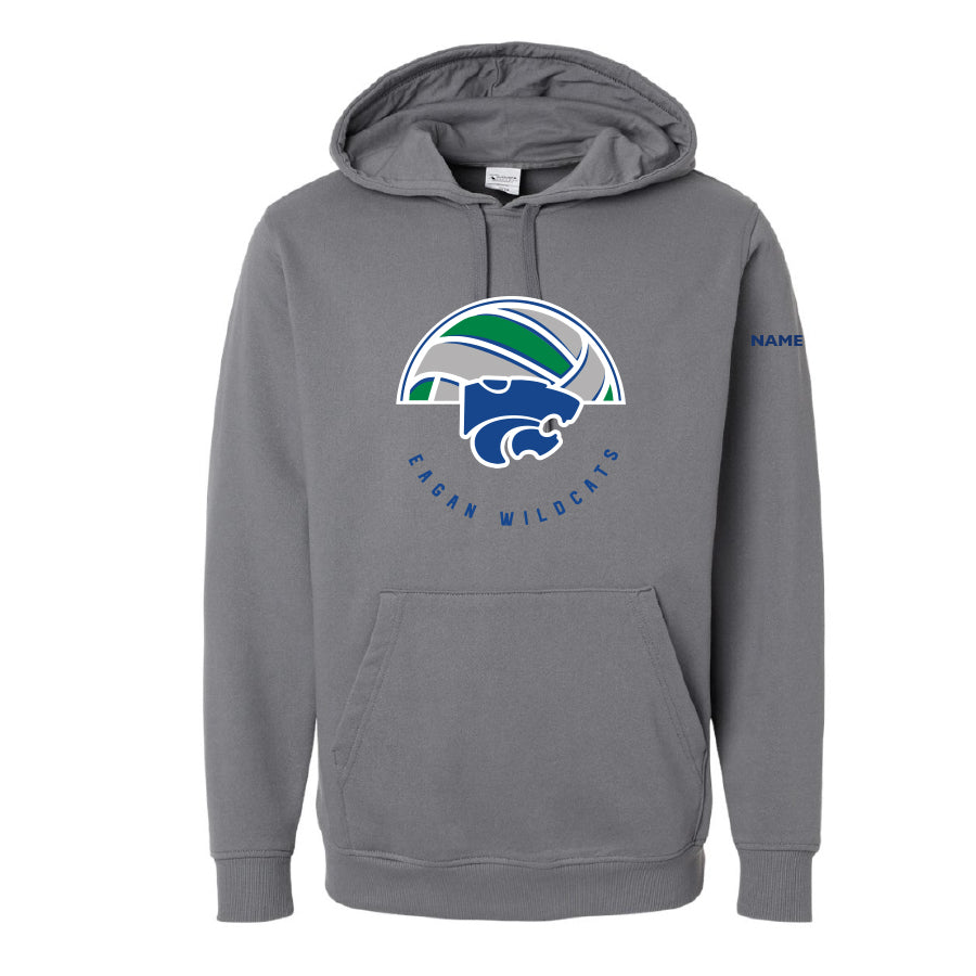 EAGAN VOLLEYBALL FANWEAR - 60/40 FLEECE HOODIE GRAPHITE