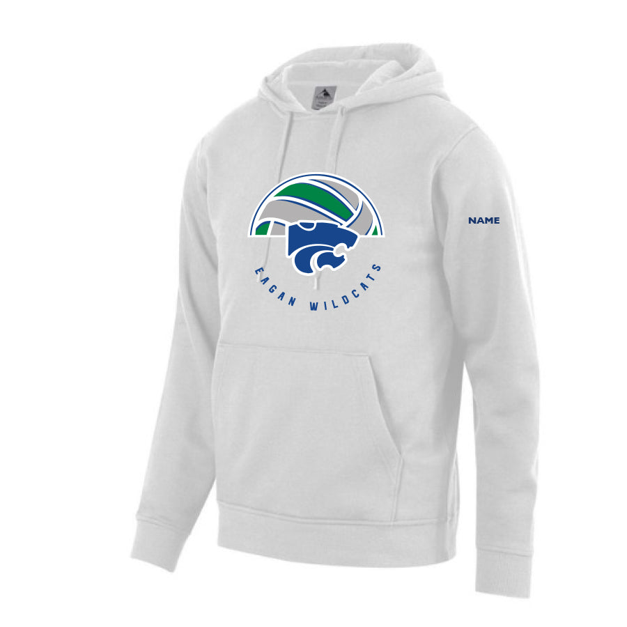 EAGAN VOLLEYBALL FANWEAR - 60/40 FLEECE HOODIE WHITE