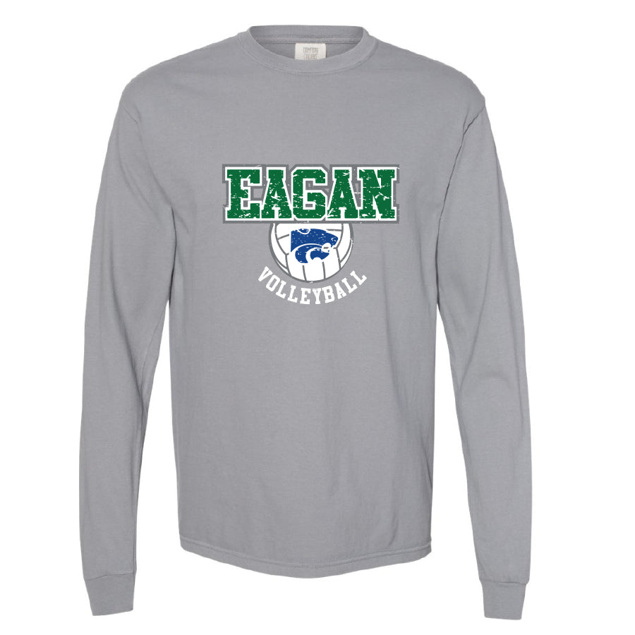 EAGAN VOLLEYBALL FANWEAR - HEAVYWEIGHT LS TEE GRANITE