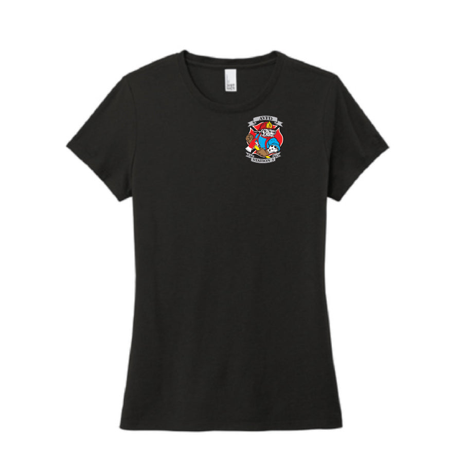 APPLE VALLEY FIRE DEPT - STATION 3 - WOMENS PERFECT TRI TEE