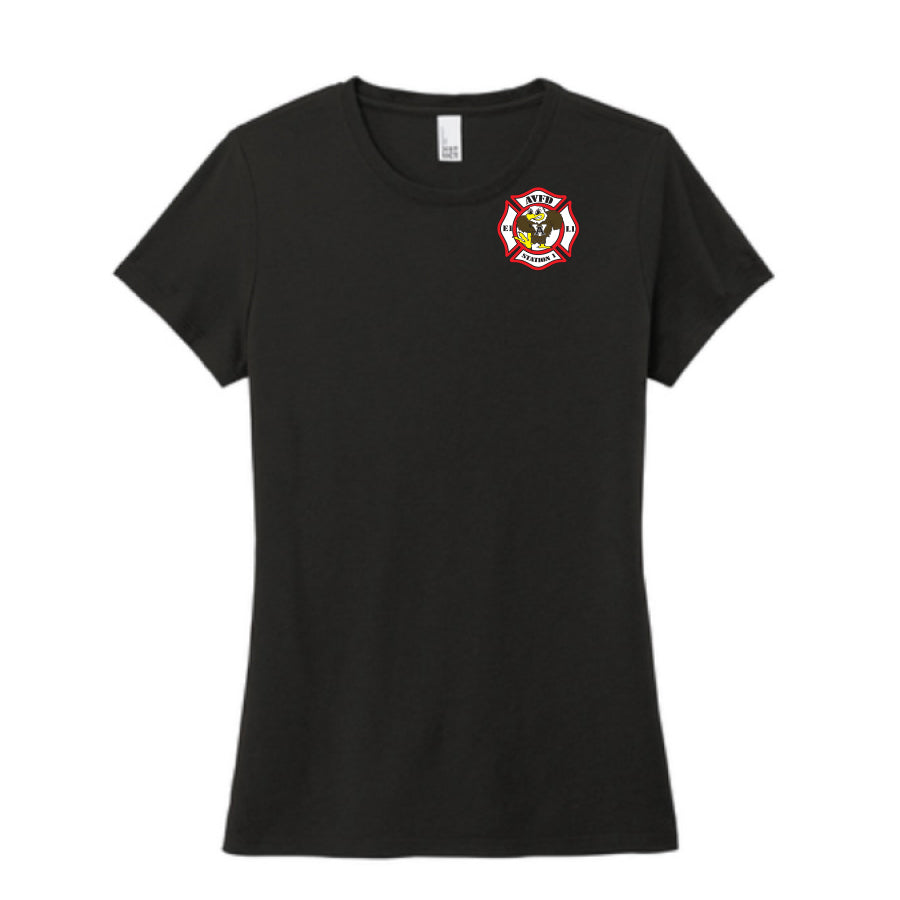 APPLE VALLEY FIRE DEPT - STATION 1 - WOMENS PERFECT TRI TEE