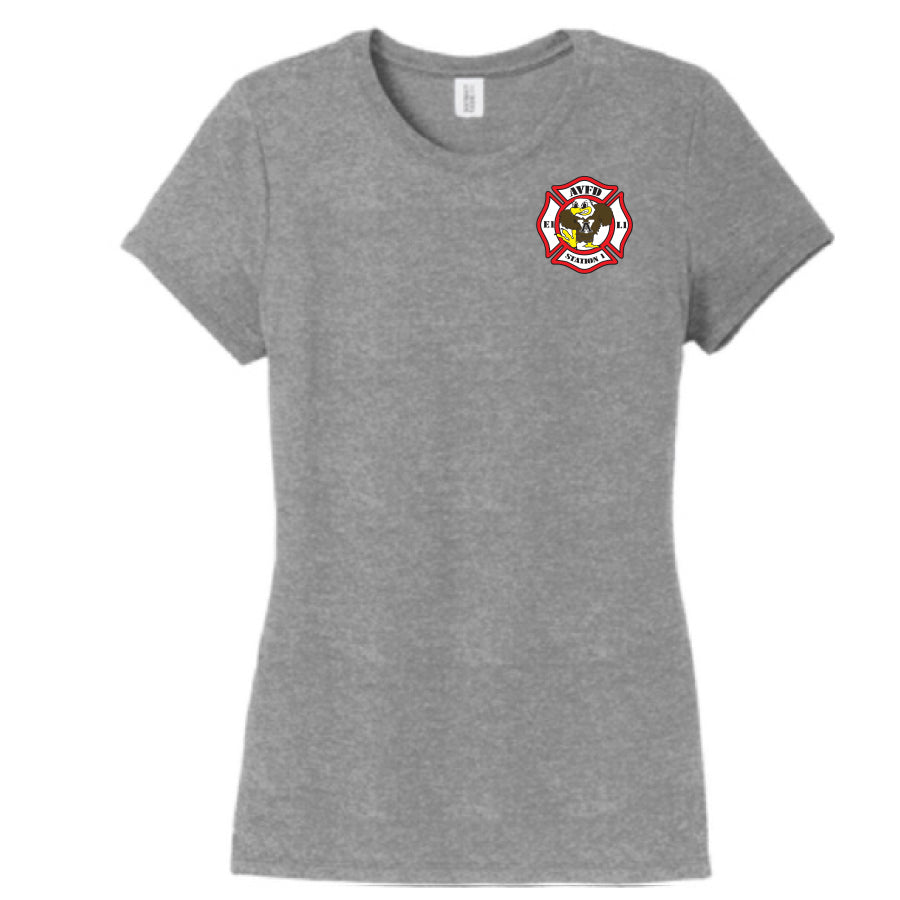 APPLE VALLEY FIRE DEPT - STATION 1 - WOMENS PERFECT TRI TEE