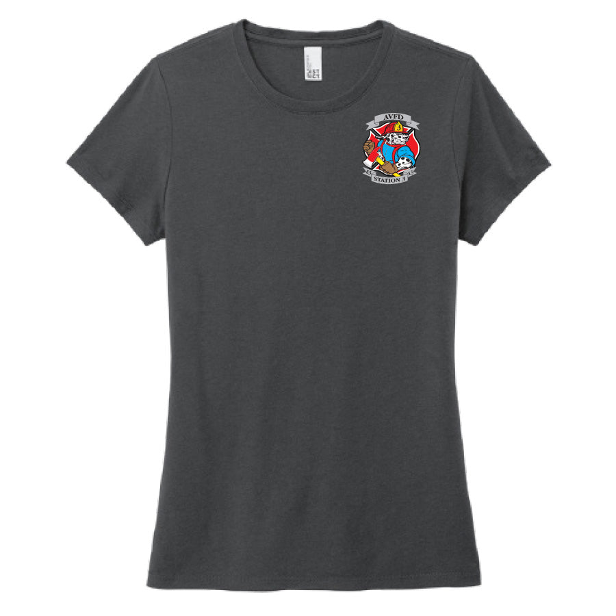 APPLE VALLEY FIRE DEPT - STATION 3 - WOMENS PERFECT TRI TEE