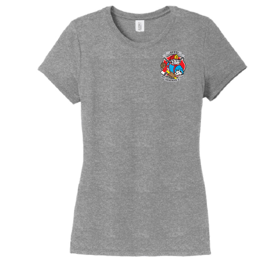 APPLE VALLEY FIRE DEPT - STATION 3 - WOMENS PERFECT TRI TEE