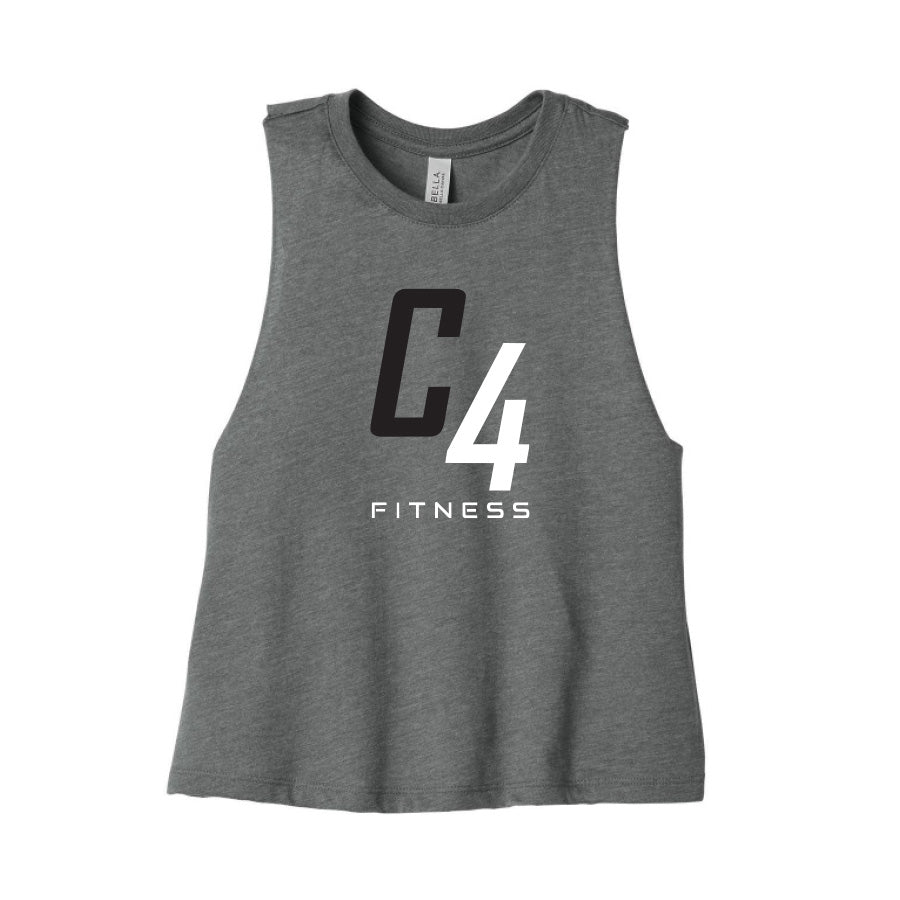C4 FITNESS - WOMENS RACERBACK CROPPED TANK