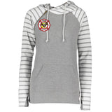 APPLE VALLEY FIRE DEPT - STATION 1 - LADIES STRIPE DOUBLE HOOD PULLOVER