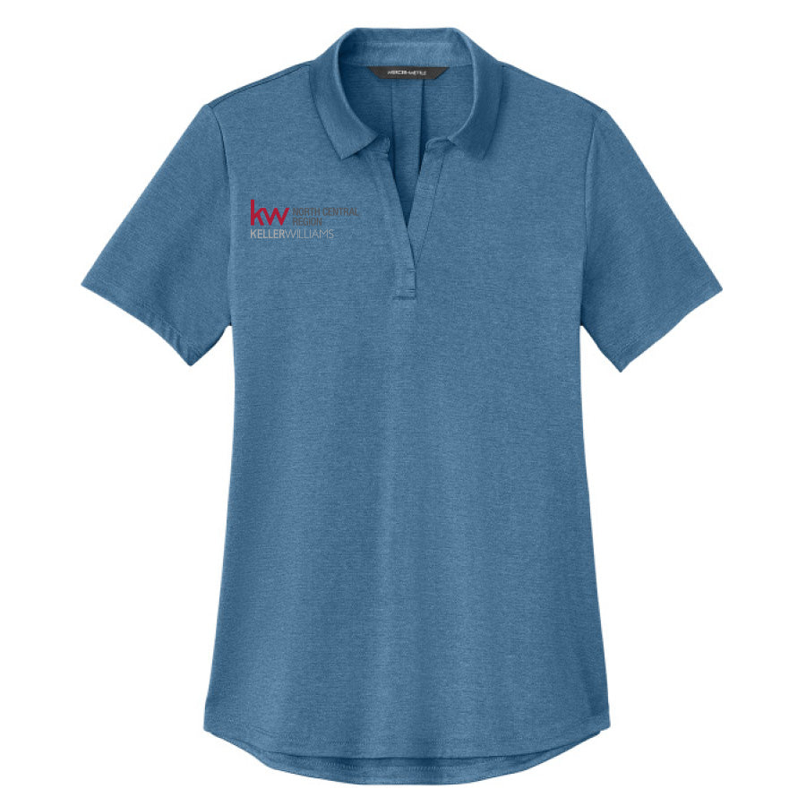 KW North Central Women's Polo - Harbor Blue Heather